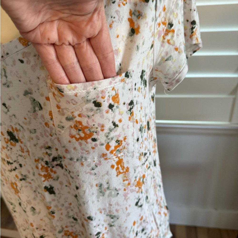 Cupio Speckled V-Neck Cute Short Sleeve Top Like New - Picture 3 of 10